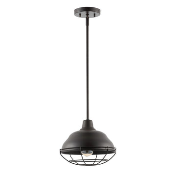 Levi Industrial Farmhouse Iron LED Pendant - JONATHAN Y